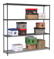Étagères 4 niveaux 1800 noir démontable inox 1800x450x1800 mm 250 L Combisteel - vue 2 - Rayonnage de Chambre Froide pro CHR - Cuistéo