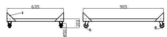 Support pour saladette 2 portes 905x638x103 mm Combisteel - Accessoire réfrigération professionnel CHR - matériel cuisine pro - Cuistéo