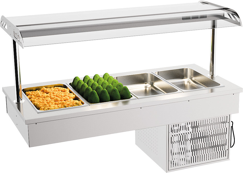 Drop-in cuve réfrigérée 4/1 1500x700x1050 mm 0.18 kW Combisteel - Cuve Réfrigérée Drop-In professionnel CHR - matériel cuisine pro - Cuistéo