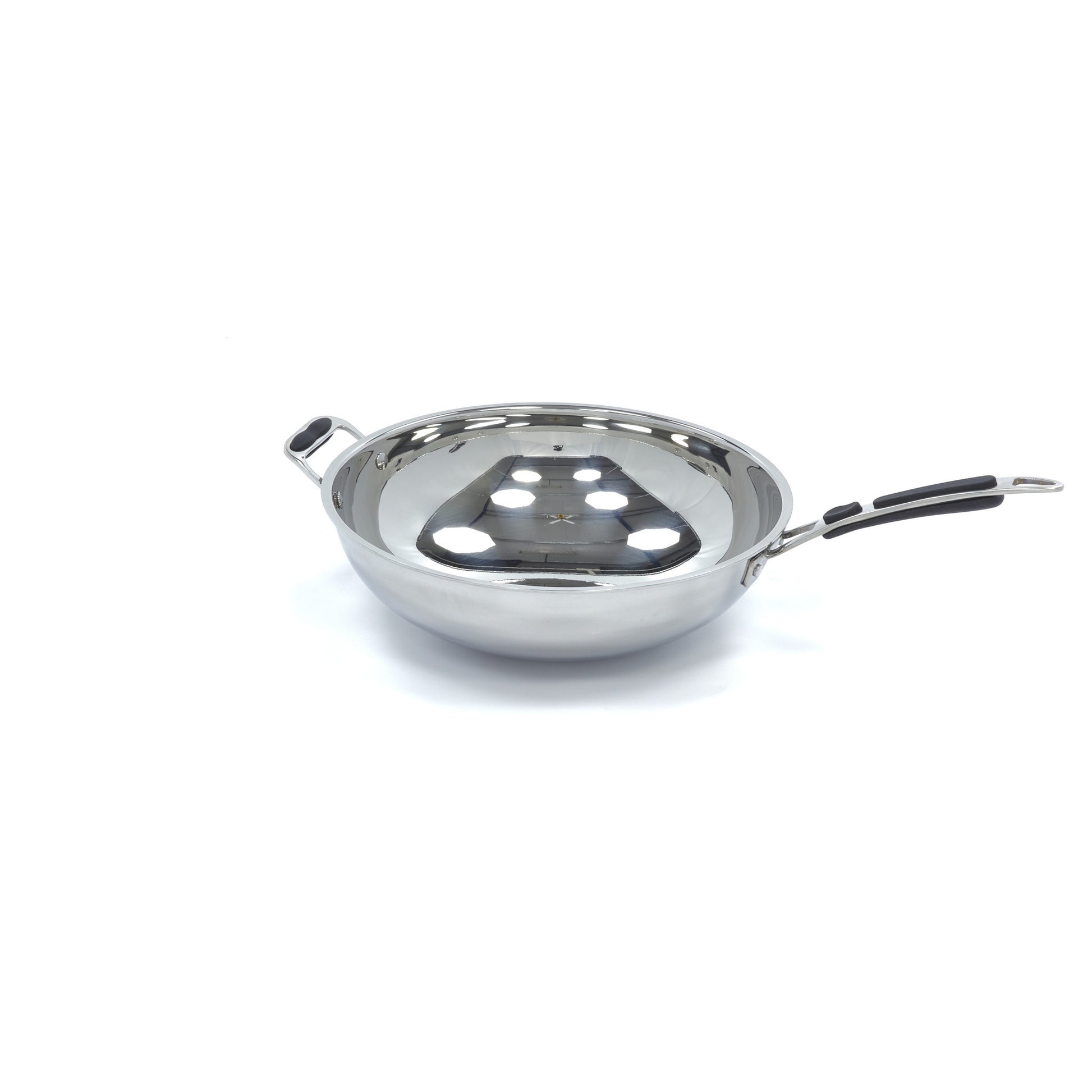 Poêle à wok - diam 36cm - inox - induction Maxima - Cuisson wok professionnel CHR - matériel cuisine pro - Cuistéo