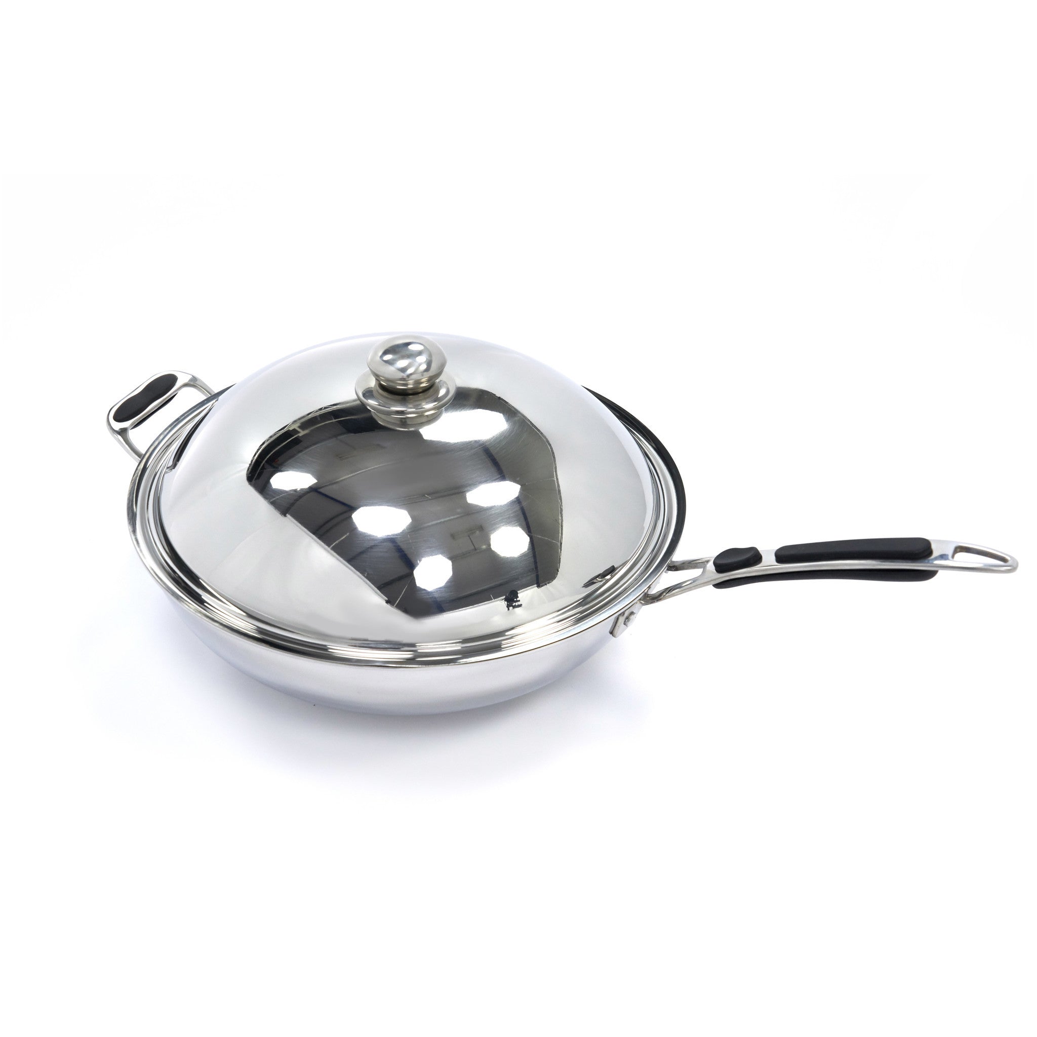 Poêle à wok - diam 36cm - inox - induction Maxima - vue 4 - Cuisson wok pro CHR - Cuistéo