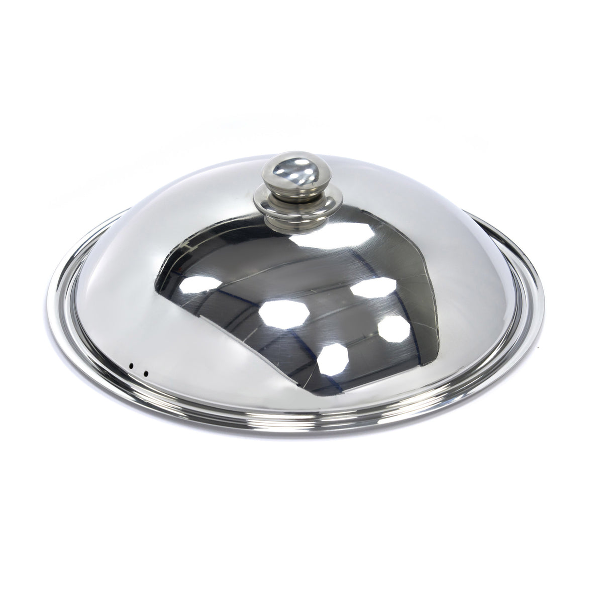 Couvercle pour wok - diam 36cm - inox Maxima - Couvercle professionnel CHR - matériel cuisine pro - Cuistéo