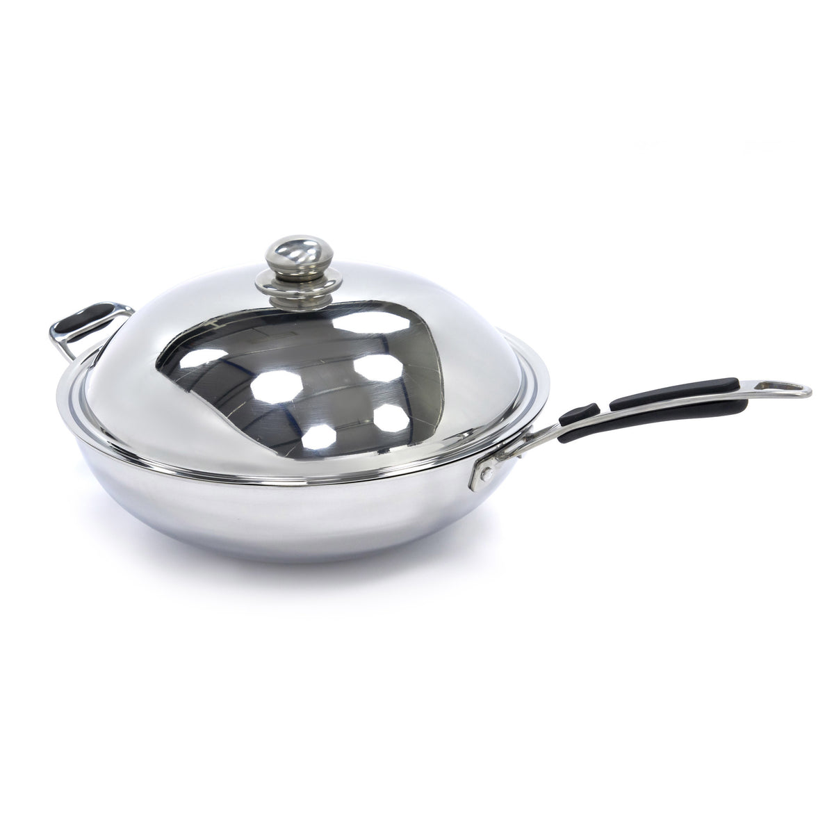 Couvercle pour wok - diam 36cm - inox Maxima - vue 3 - Couvercle pro CHR - Cuistéo
