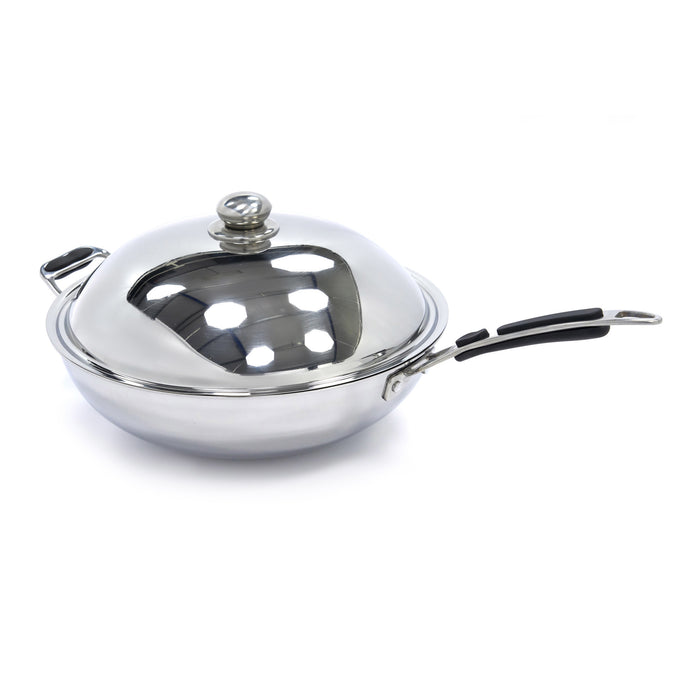 Couvercle pour wok - diam 36cm - inox Maxima - vue 3 - Couvercle pro CHR - Cuistéo
