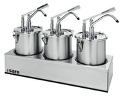 Distributeur sauce PD-003 - Set 3 pièces - Dosage max 40ml - Support inclus Saro - Distributeurs à Sauce professionnel CHR - matériel cuisine pro - Cuistéo