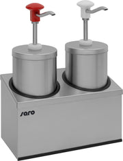 Distributeur sauce PD-005 - 2x2,25L - Dosage max 30ml - Support double Saro - Distributeurs à Sauce professionnel CHR - matériel cuisine pro - Cuistéo