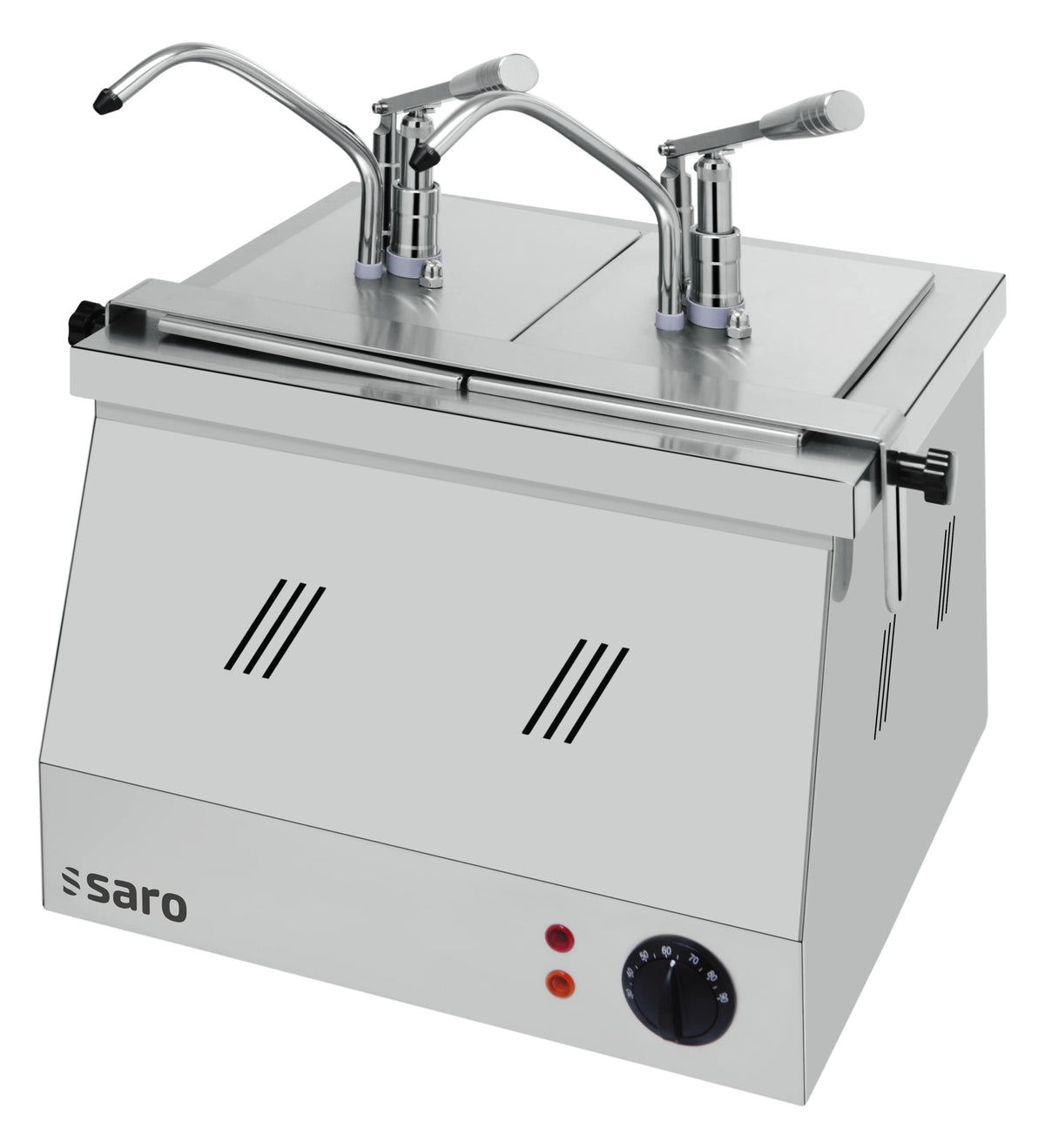 Bain-marie BM-0214 - 2x1/4 + 2x1/6 GN - 900W 4.5 L Saro - Distributeurs à Sauce professionnel CHR - matériel cuisine pro - Cuistéo