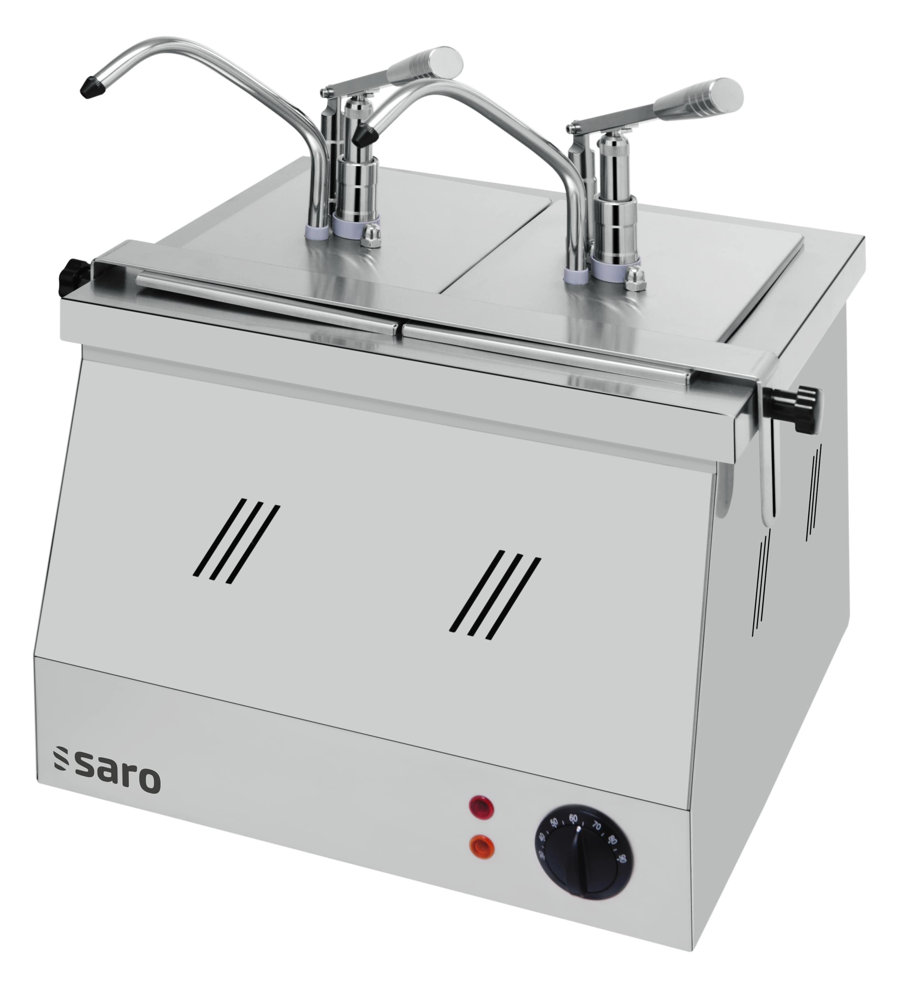 Bain-marie BM-0214 - 2x1/4 + 2x1/6 GN - 900W 4.5 L Saro - Distributeurs à Sauce professionnel CHR - matériel cuisine pro - Cuistéo