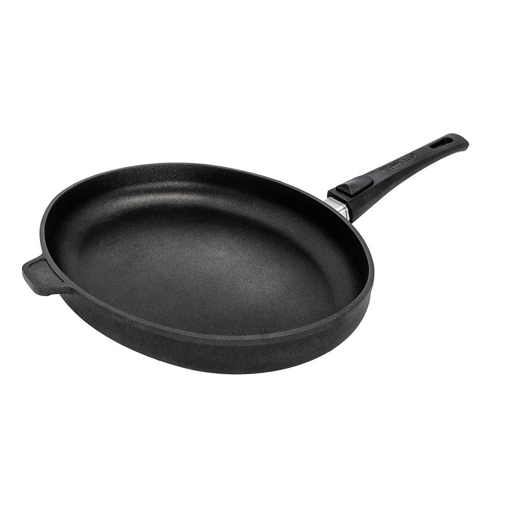 Poêle à poisson - 380x280mm - Antiadhésif - Poignée détachable - Compatible four 250°C Saro - Sauteuses professionnel CHR - matériel cuisine pro - Cuistéo
