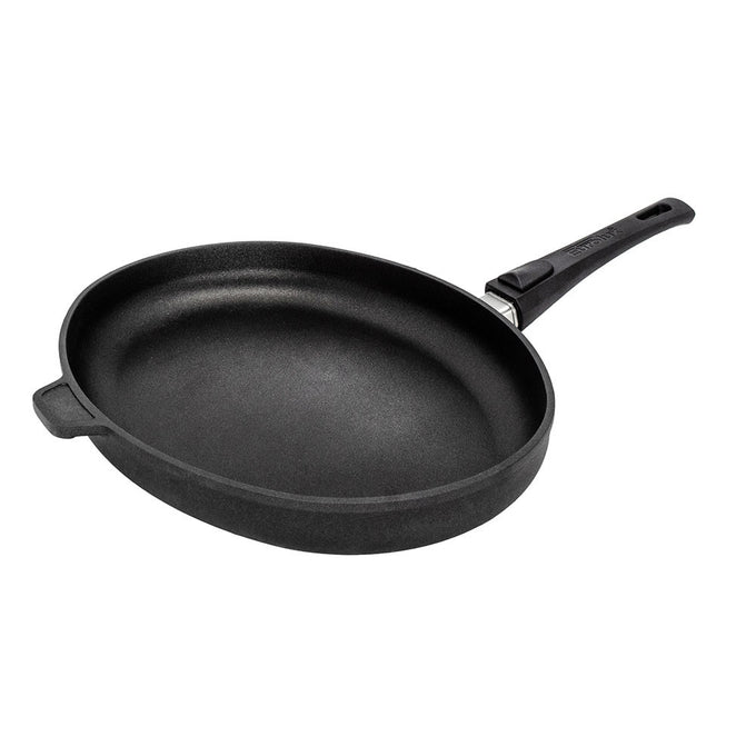 Poêle à poisson - 380x280mm - Antiadhésif - Poignée détachable - Compatible four 250°C Saro - Sauteuses professionnel CHR - matériel cuisine pro - Cuistéo