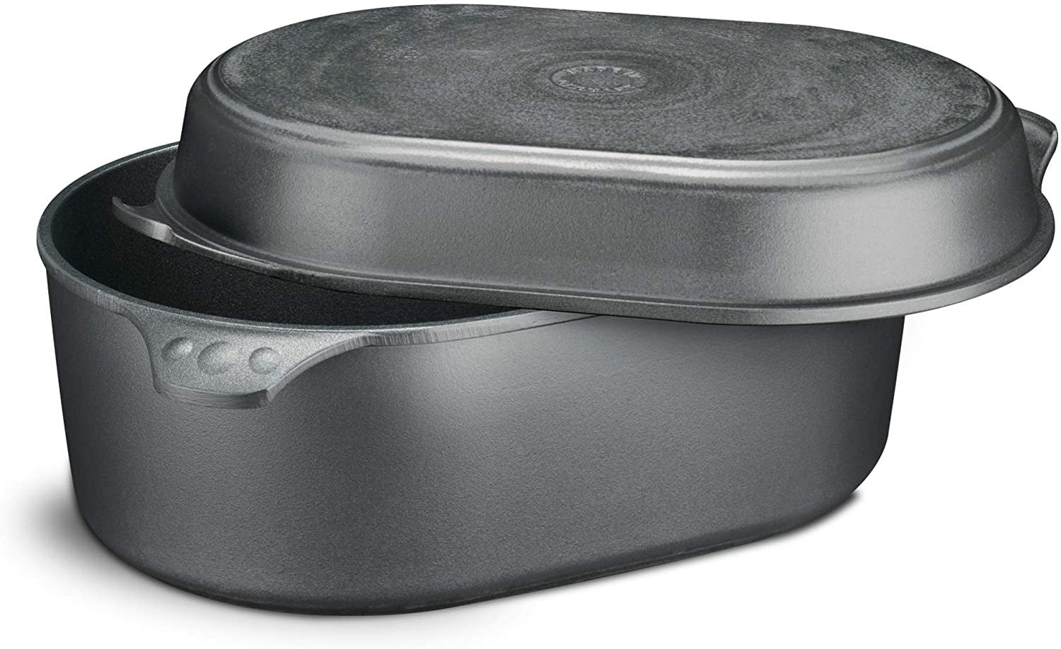 Rôtissoire fonte - 400x270mm - Revêtement antiadhésif - Compatible four 250°C Saro - Batteries de Cuisine professionnel CHR - matériel cuisine pro - Cuistéo