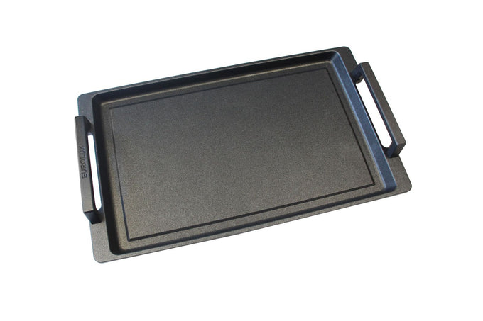 Plaque grill Teppanyaki - 410x240mm - Surface lisse - Poignées inox - Compatible four 240°C Saro - Plaque pâtisserie professionnel CHR - matériel cuisine pro - Cuistéo