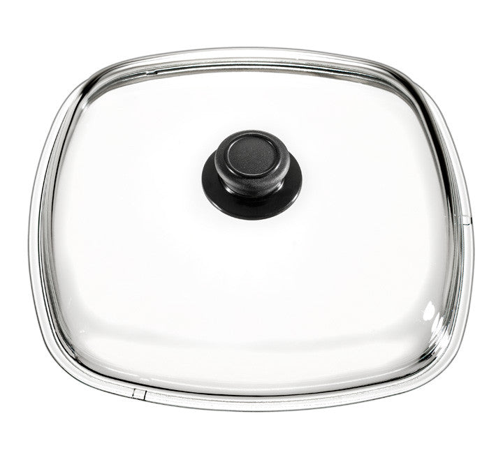 Couvercle verre - 280x280mm - Compatible four 240°C Saro - Couvercle professionnel CHR - matériel cuisine pro - Cuistéo