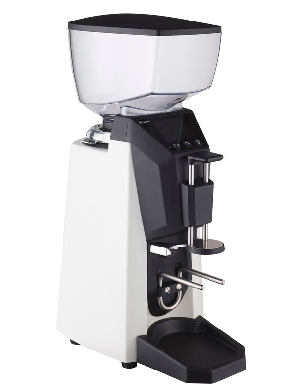 Moulin à café à la demande blanc avec tasseur - meules 63,5 mm - 1100 W - N°59TW - Santos - vue 1