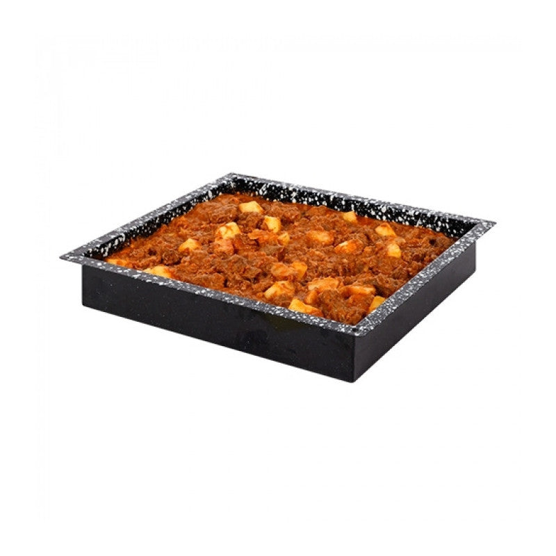Plateau de four noir tacheté GN 2/3 H 2cm - Réf. 316802 - CATERCHEF
