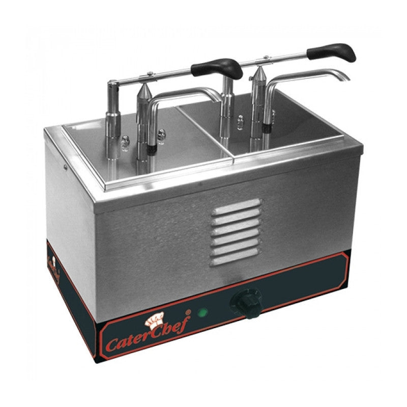 Chauffe-sauce a/dispenser double 1/6 GN - Caterchef star