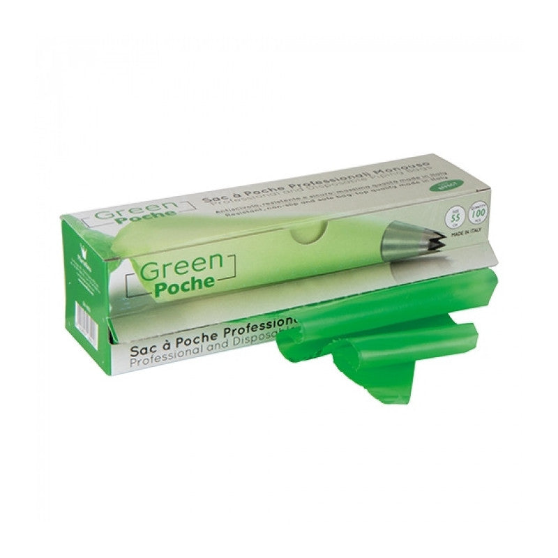 Poche pâtissière 55 cm verte à usage unique - Martellato
