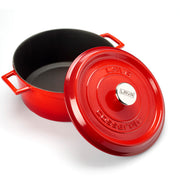 Cocotte en fonte diam 24 rouge 320x250x125 mm 4.49 L Combisteel - Cocottes professionnel CHR - matériel cuisine pro - Cuistéo