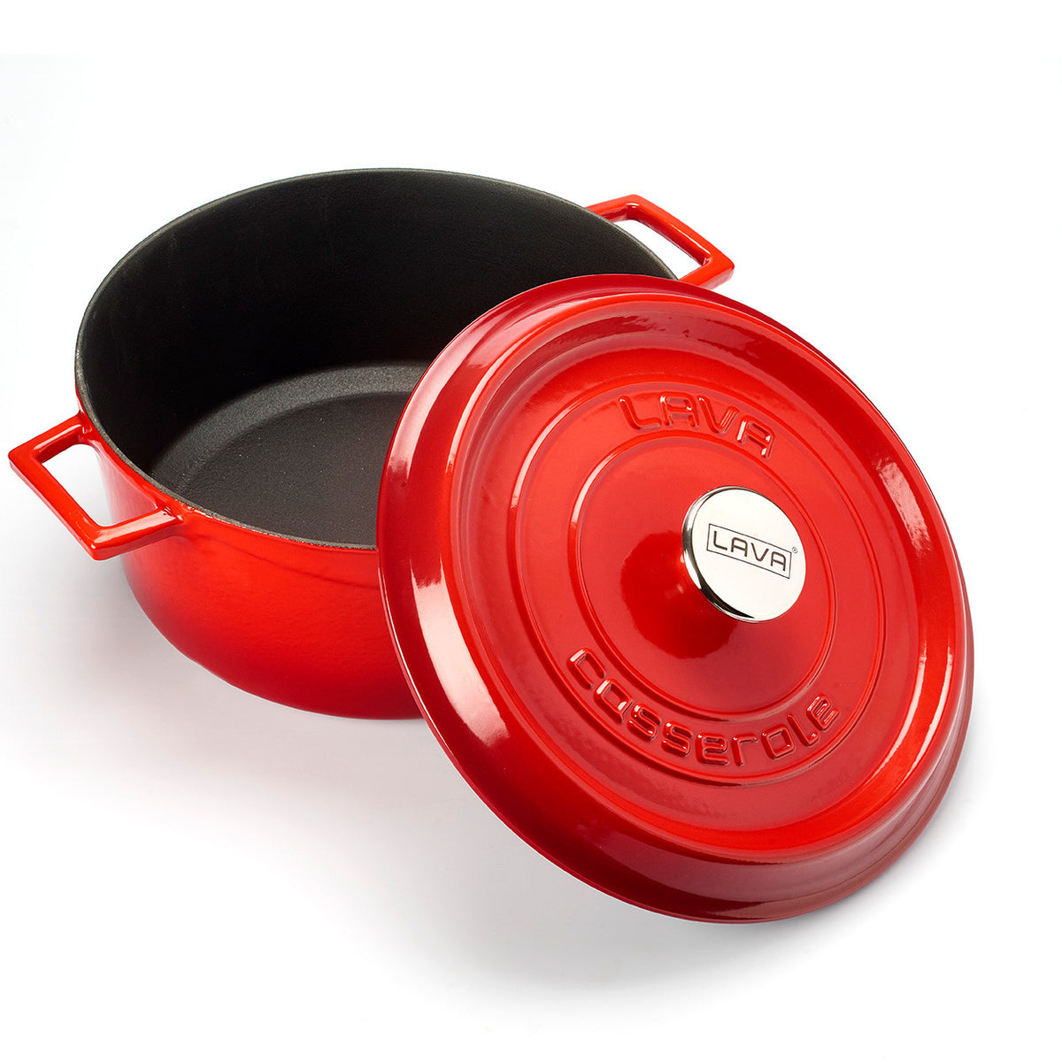 Cocotte en fonte diam 24 rouge 320x250x125 mm 4.49 L Combisteel - Cocottes professionnel CHR - matériel cuisine pro - Cuistéo