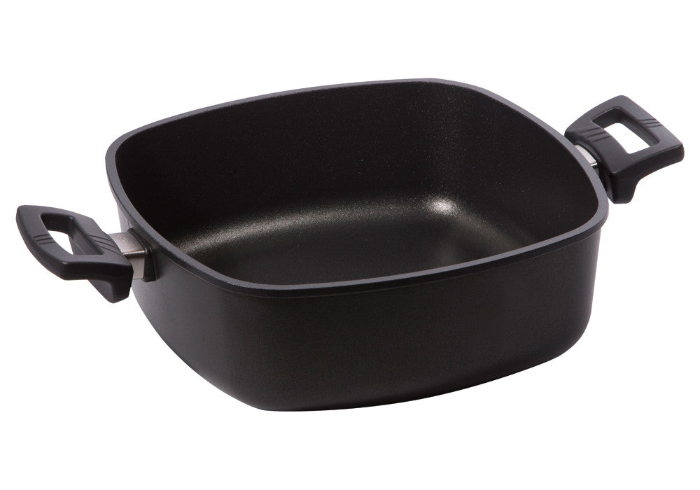 Cocotte - 280x280mm - Couvercle verre - Antiadhésif - Compatible four 240°C Saro - Cocottes professionnel CHR - matériel cuisine pro - Cuistéo