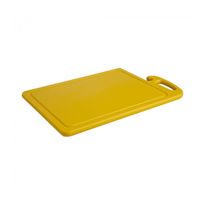 Planche découper jaune coins ronds avec poignée 45x30cm - Caterchef