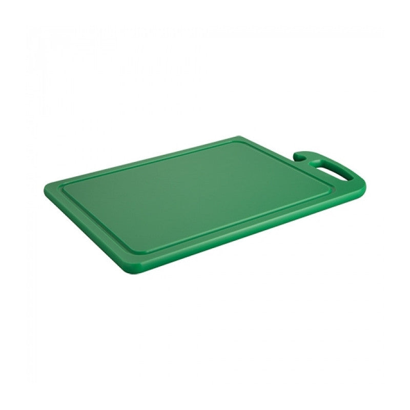 Planche découper vert coins ronds avec poignée 45x30cm - Caterchef