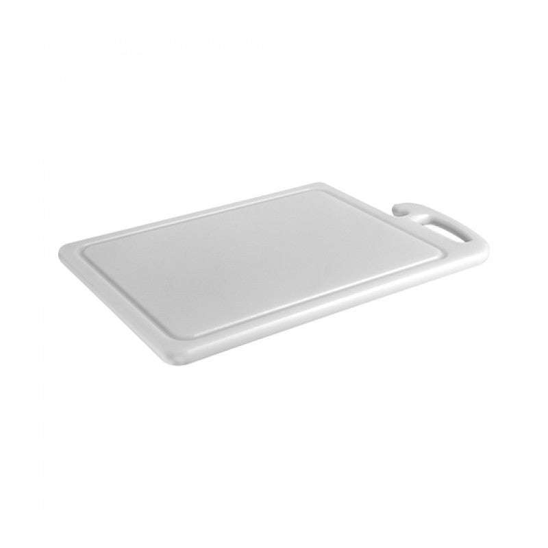 Planche découper blanche coins ronds avec poignée 45x30cm - Caterchef