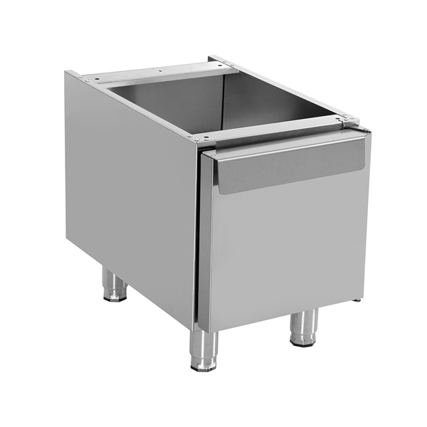 Élément neutre inox soubassement 1 porte - L 400 x P 700 x H 600 mm - Unninox