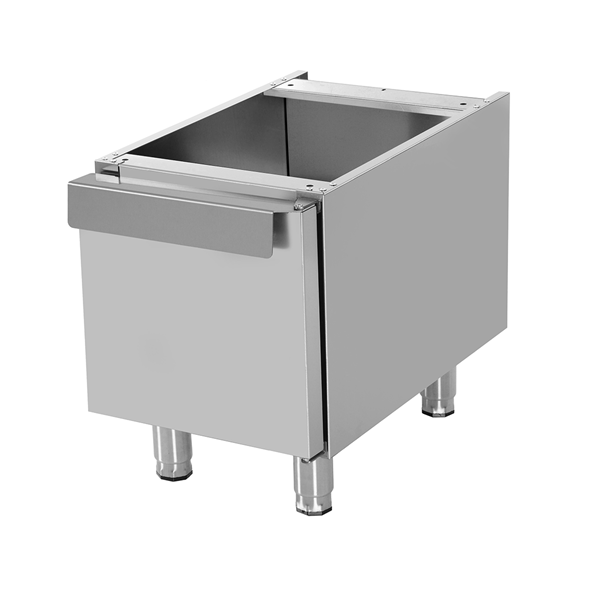 Élément neutre inox soubassement 1 porte - L 400 x P 700 x H 600 mm - Unninox