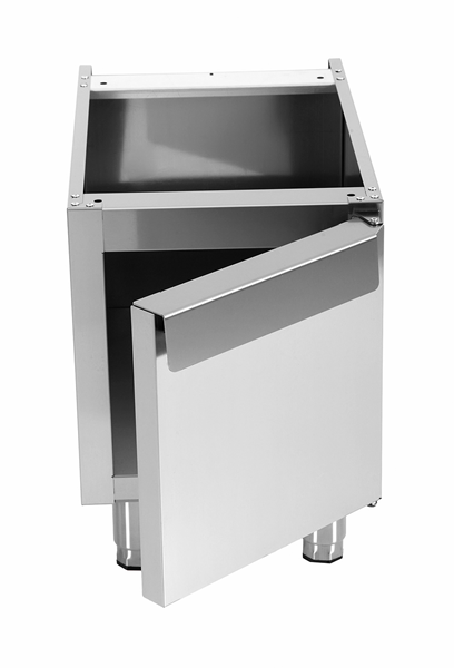 Élément neutre inox soubassement 1 porte - L 400 x P 700 x H 600 mm - Unninox