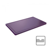 Planche à découper violette avec rainure 60 x 35cm - Caterchef