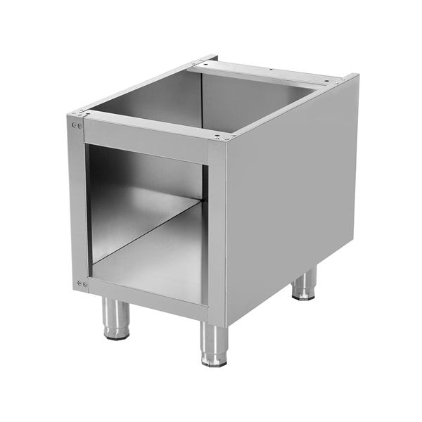 Élément neutre inox soubassement ouvert sans porte - L 400 x P 700 x H 600 mm - Unninox