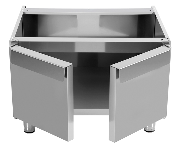 Élément neutre inox soubassement avec portes - L 800 x P 700 x H 600 mm - Unninox