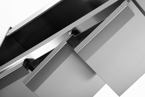 Soubassement inox avec portes pour appareils gamme 700 - L 1200 x P 700 x H 600 mm - Unninox