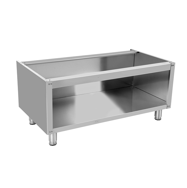 Soubassement inox ouvert sans portes pour appareils gamme 700 - L 1200 x P 700 x H 600 mm - Unninox