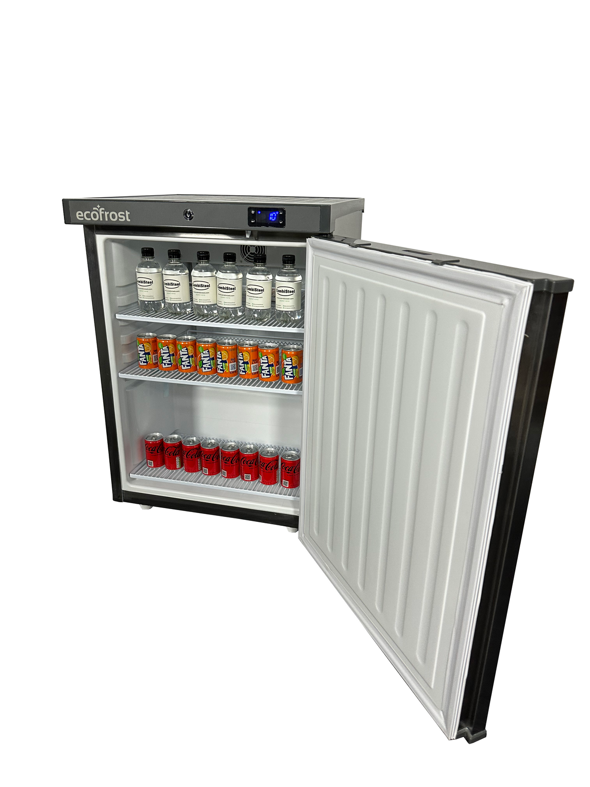 Réfrigérateur 1 porte 200 L en acier inox, modèle de table - L 600 x P 635 x H 835 mm - Combisteel