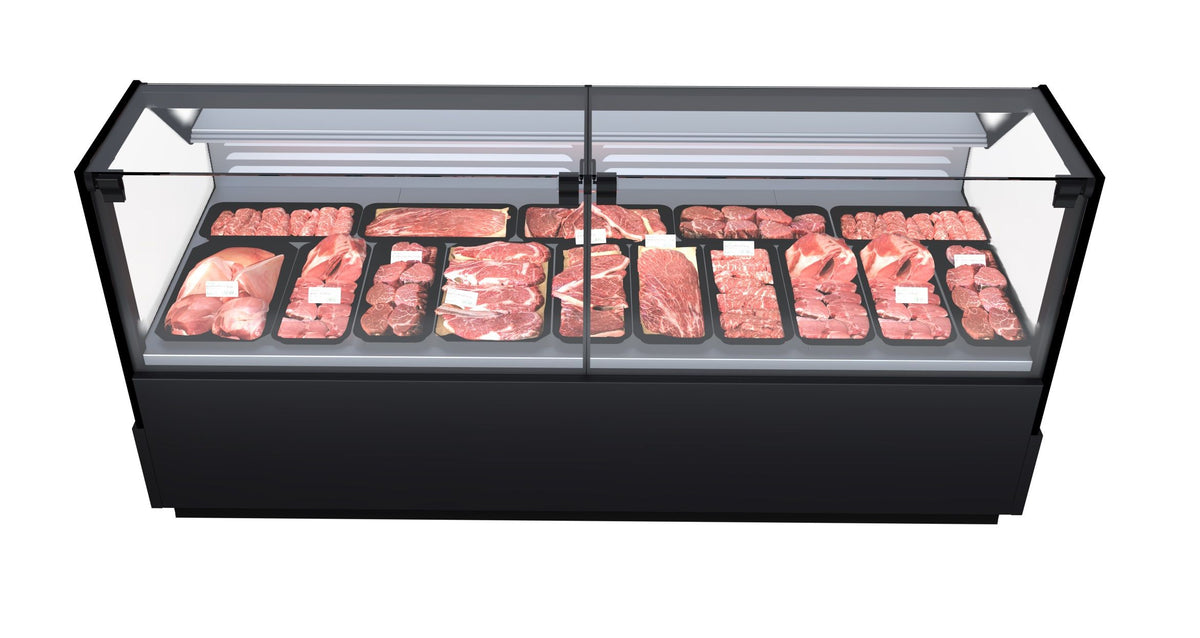Vitrine réfrigérée à plaque froide pour viande Rick 2,0, longueur 1945 mm - L 1945 x P 1070 x H 1200 mm - Combisteel