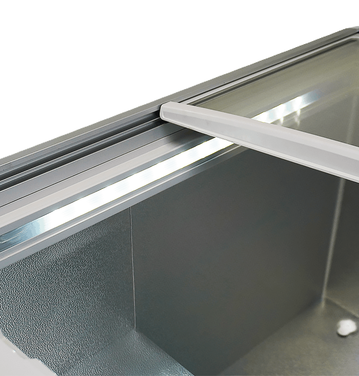 Congélateur bahut à couvercle en verre Lotte-586, 586 L - L 1824 x P 651 x H 840 mm - Combisteel