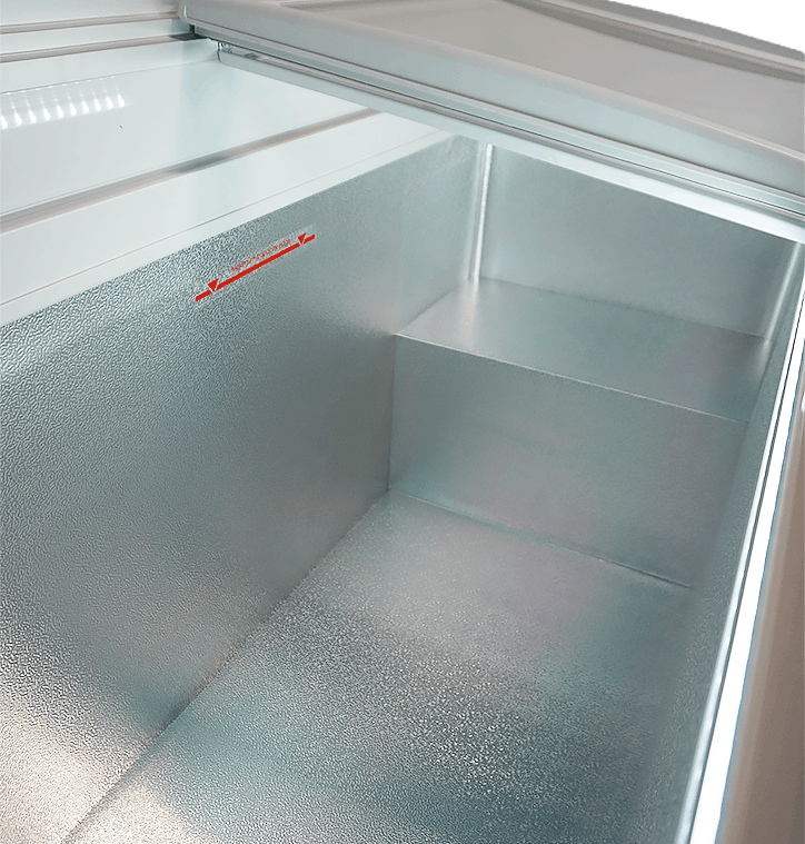 Congélateur bahut à couvercle en verre Lotte-586, 586 L - L 1824 x P 651 x H 840 mm - Combisteel