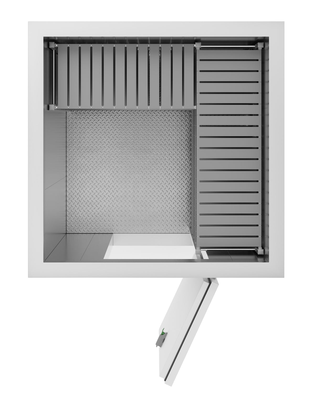 Chambre froide positive/négative 1660 x 1660 x 2200 mm, 4,3 m³ - Combisteel