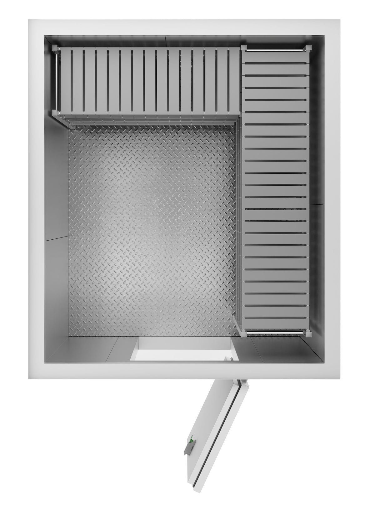 Chambre froide positive/négative 1960 x 2260 x 2200 mm, 7,3 m³ - Combisteel