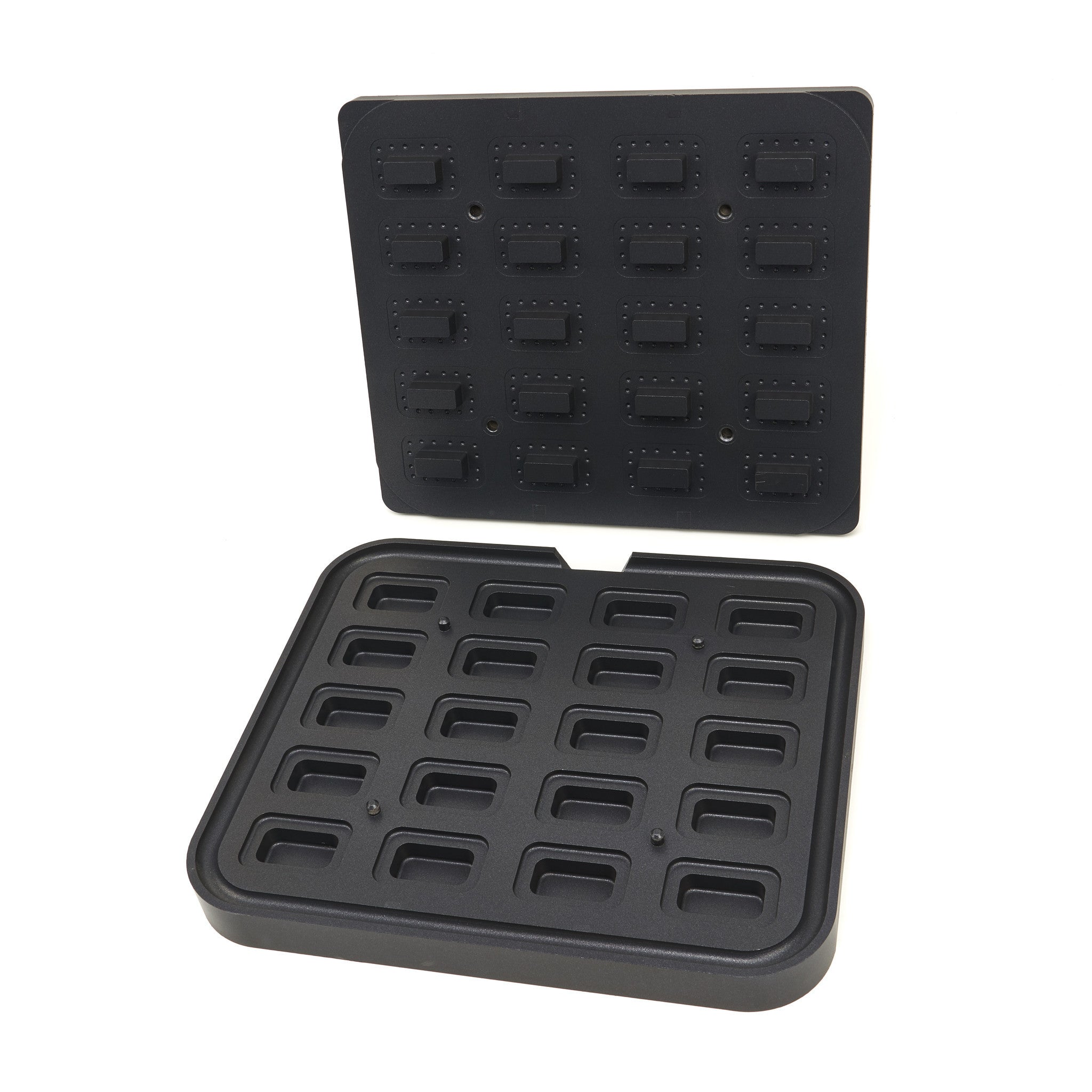 Moule à Tartelette - Rectangle - 64x41/45x22 mm - 20 pieces Maxima - Moule à gâteaux professionnel CHR - matériel cuisine pro - Cuistéo
