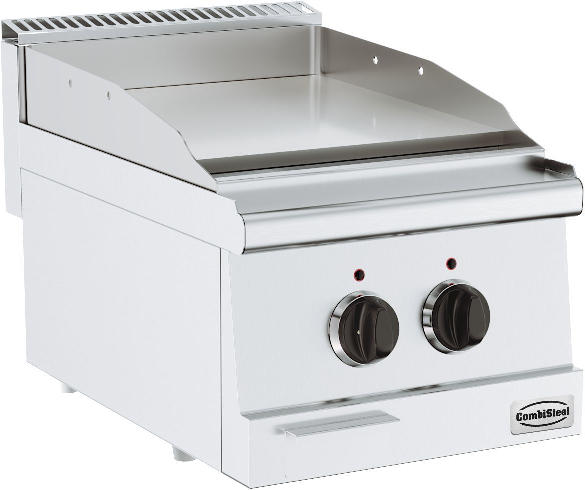 Plancha électrique à plaque lisse série 600, largeur 400 mm, 3,6 kW - L 400 x P 600 x H 300 mm - Combisteel
