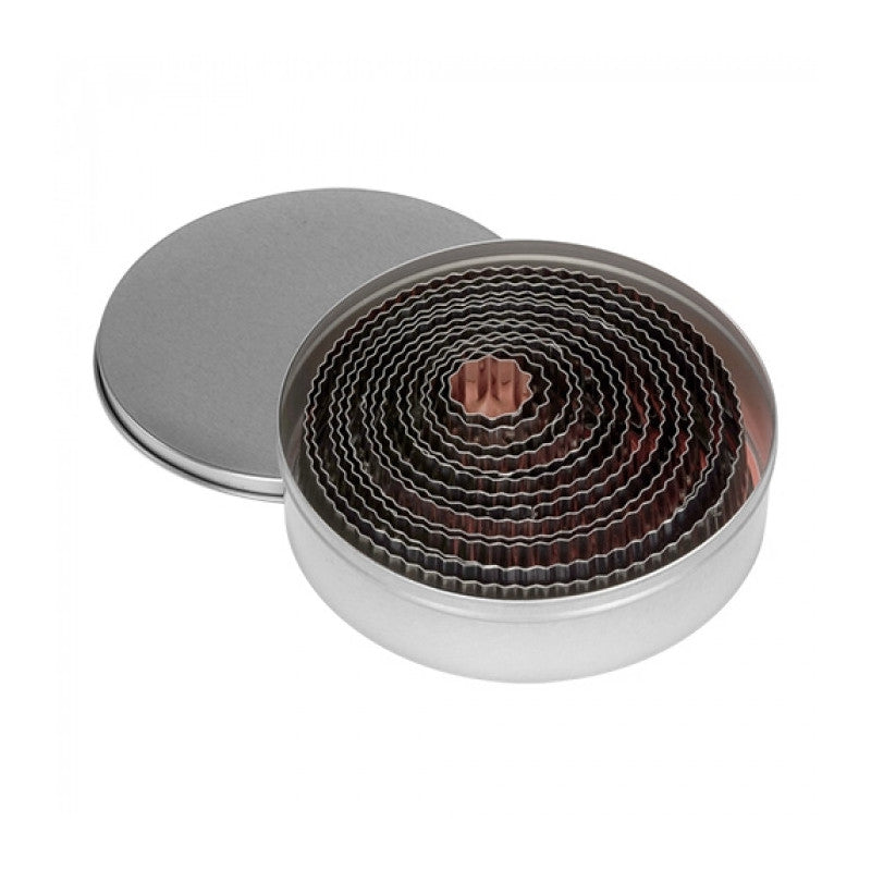 lot de 14 Emporte-pièces cannelé inox - Emga
