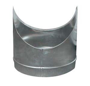 Té droit Ø 150 mm pour conduit de ventilation rond - Combisteel