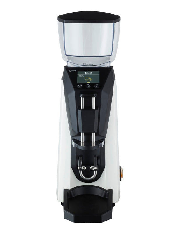 Moulin à café à la demande blanc avec tasseur - meules 63,5 mm - 1100 W - N°59TW - Santos - vue 3