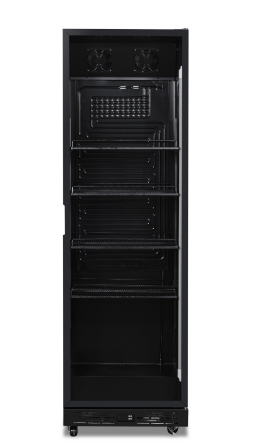 Réfrigérateur 1 porte vitrée noir NAP-360 - L 595 x P 580 x H 1950 mm - Combisteel