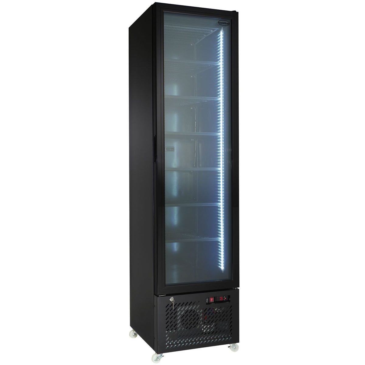 Congélateur 1 porte vitrée noir NAP-250F - L 490 x P 560 x H 1915 mm - Combisteel