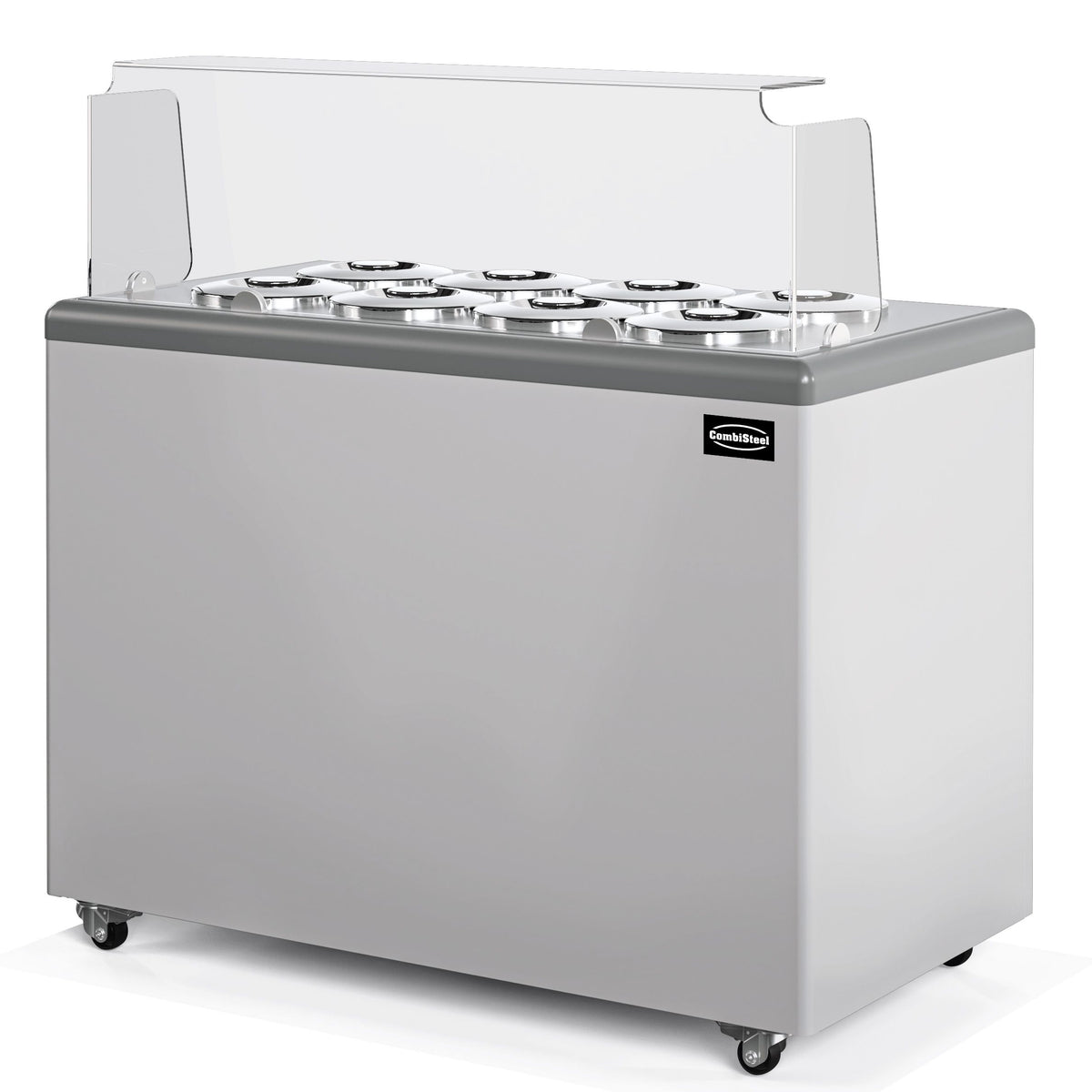 Vitrine à crème glacée Zanzibar 8, 8 + 6 bacs de 7 L - L 1214 x P 674 x H 935 mm - Combisteel