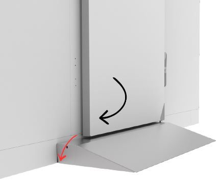 Rampe d'accès automatique 120 mm pour chambre froide série 7489 - L 900 x P 388 x H 120 mm - Combisteel